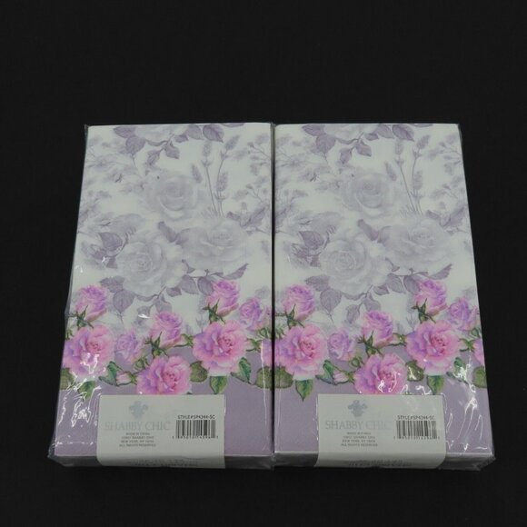 Shabby Chic Rachel Ashwell 2 Pack Lilac Purple Pink Rose Flowers Napkins NEW - Picture 4 of 7